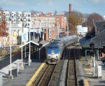 AMTK 122 Leads 449 into Framingham Station